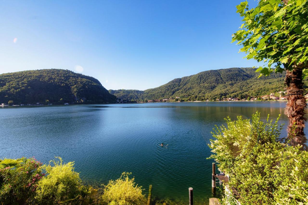 La Finestra Blu By Quokka 360 - With A Panoramic Lake View Lägenhet Ponte Tresa Exteriör bild